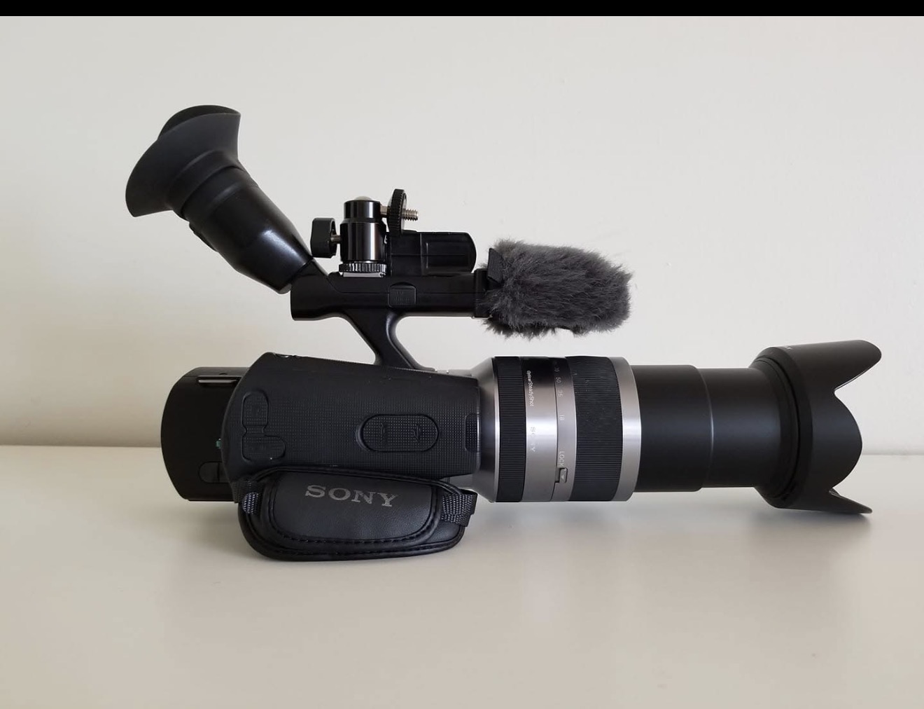 Camera and equipment arranged for a studio photography session